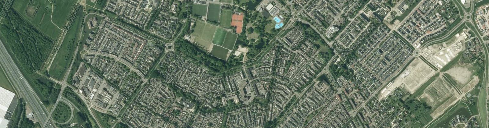 Luchtfoto van Krommeweg-Noord