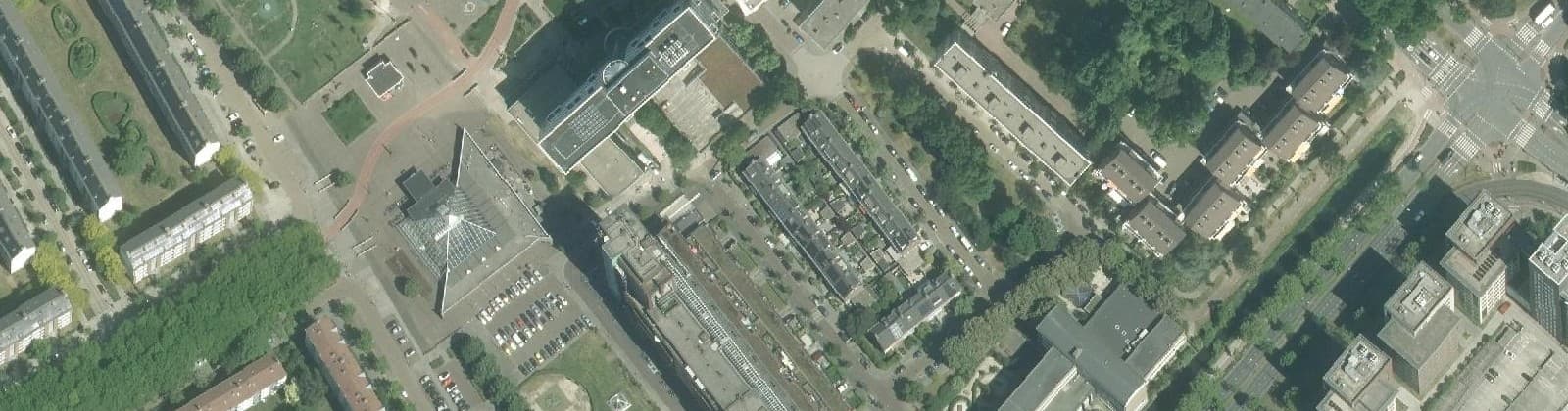 Luchtfoto van Stationskwartier