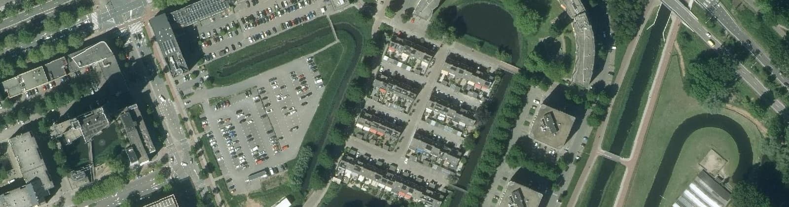Luchtfoto van Griekse buurt