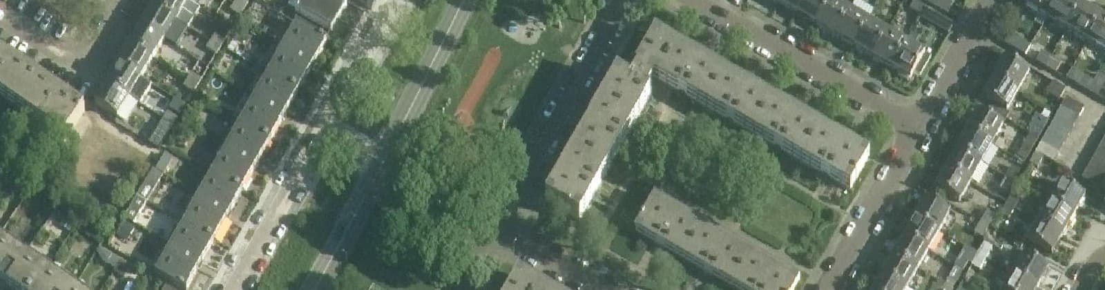 Luchtfoto van Langeraarstraat en omgeving