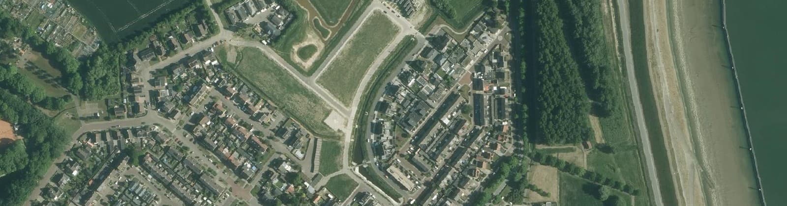 Luchtfoto van Hansweert - Kern
