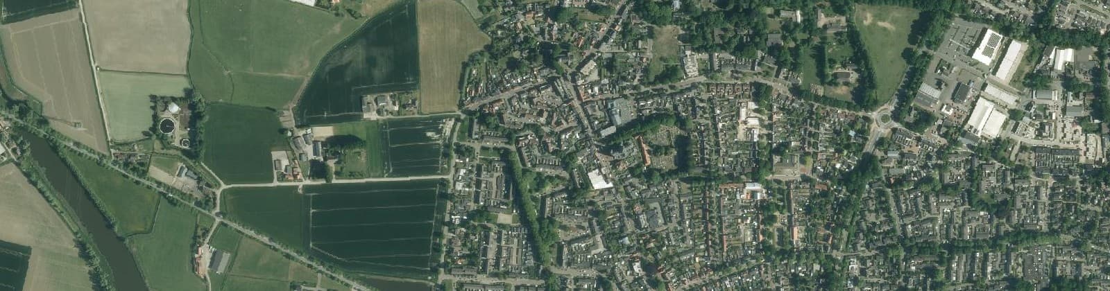 Luchtfoto van Halsteren-Centrum