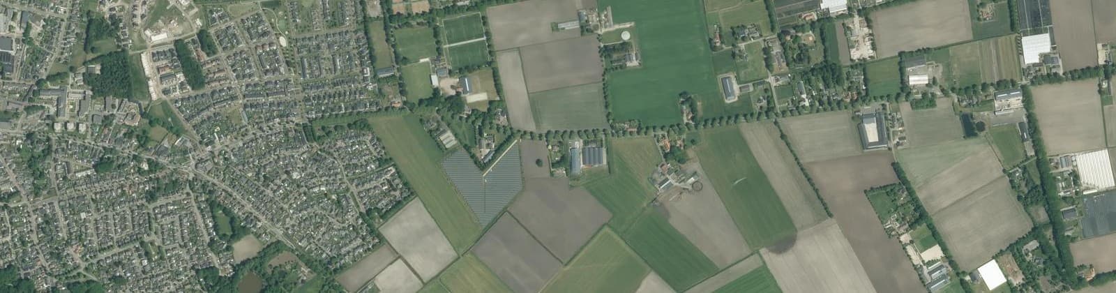 Luchtfoto van Verspreide huizen Arendnest-Zijp