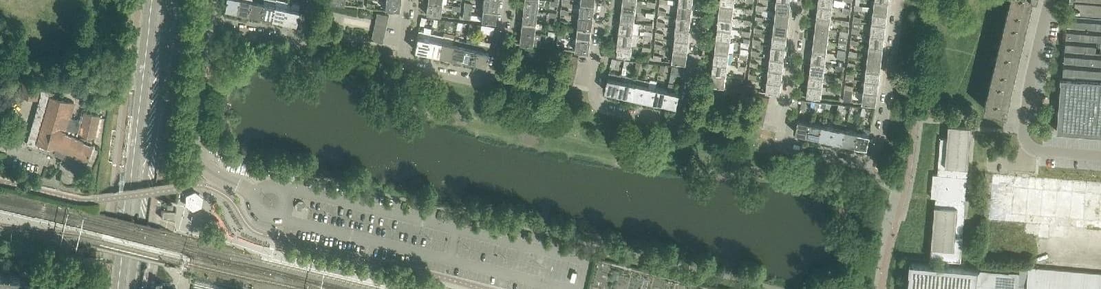 Luchtfoto van Station Universiteit