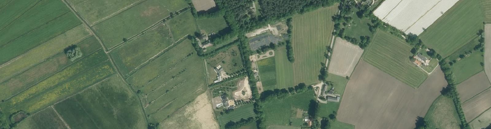 Luchtfoto van Verspr huizen Schorvert en omgeving