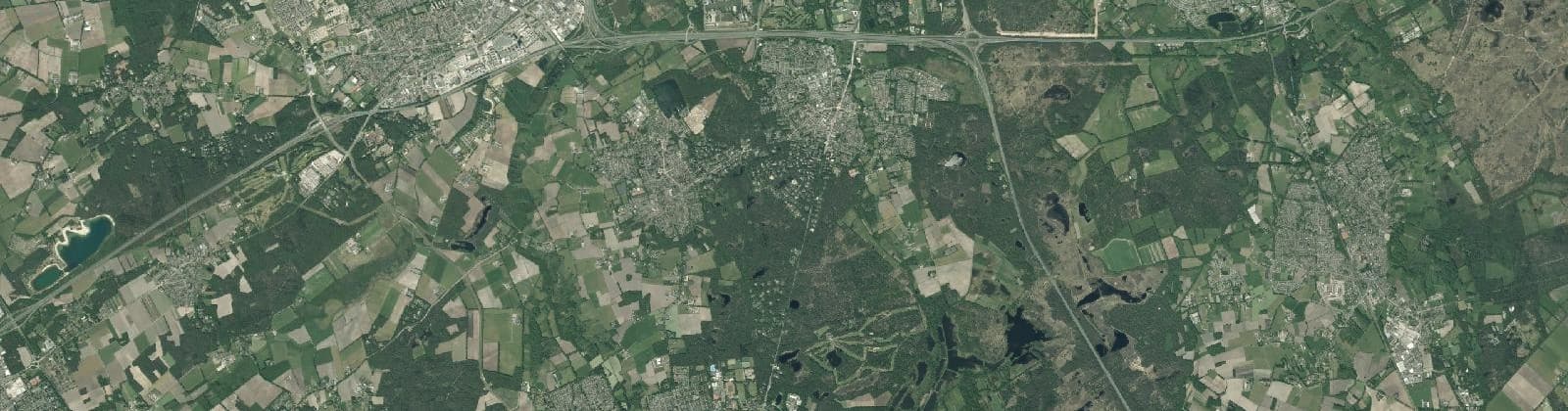 Luchtfoto van Verspreide huizen