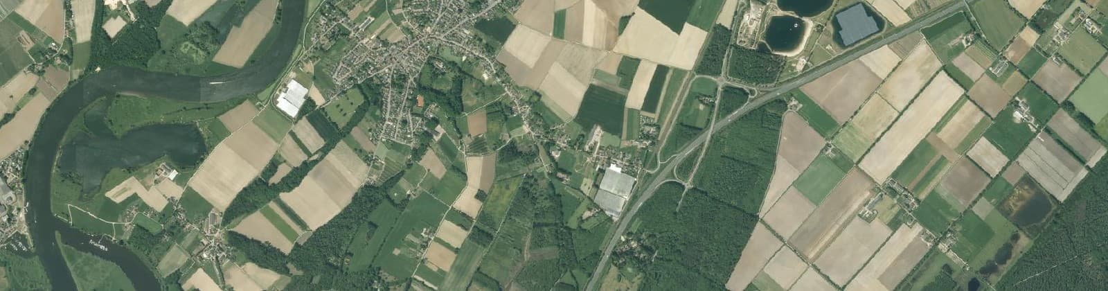 Luchtfoto van Verspreide huizen
