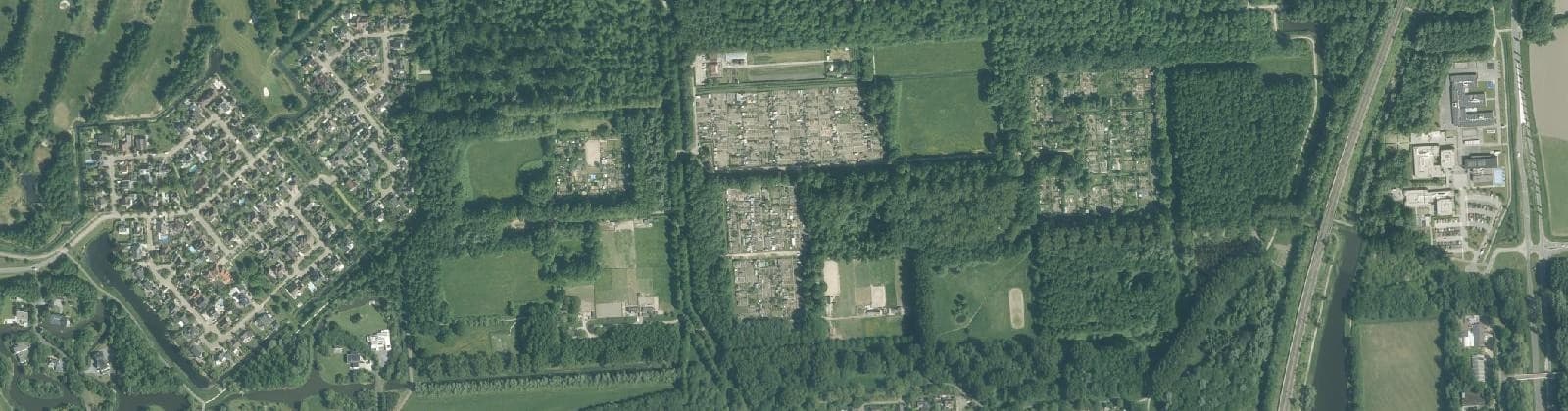 Luchtfoto van Volkstuinen Bosweg