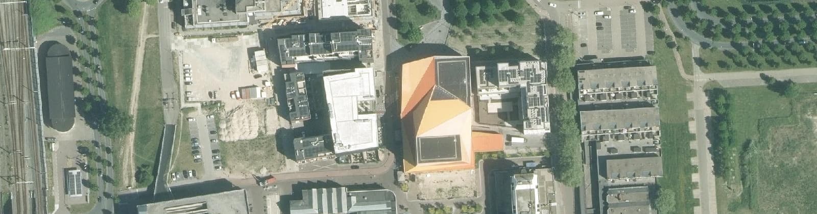 Luchtfoto van Waagpassage