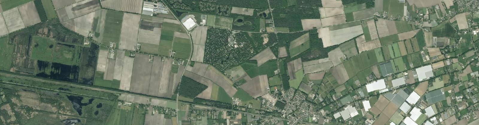 Luchtfoto van Verspreide huizen America
