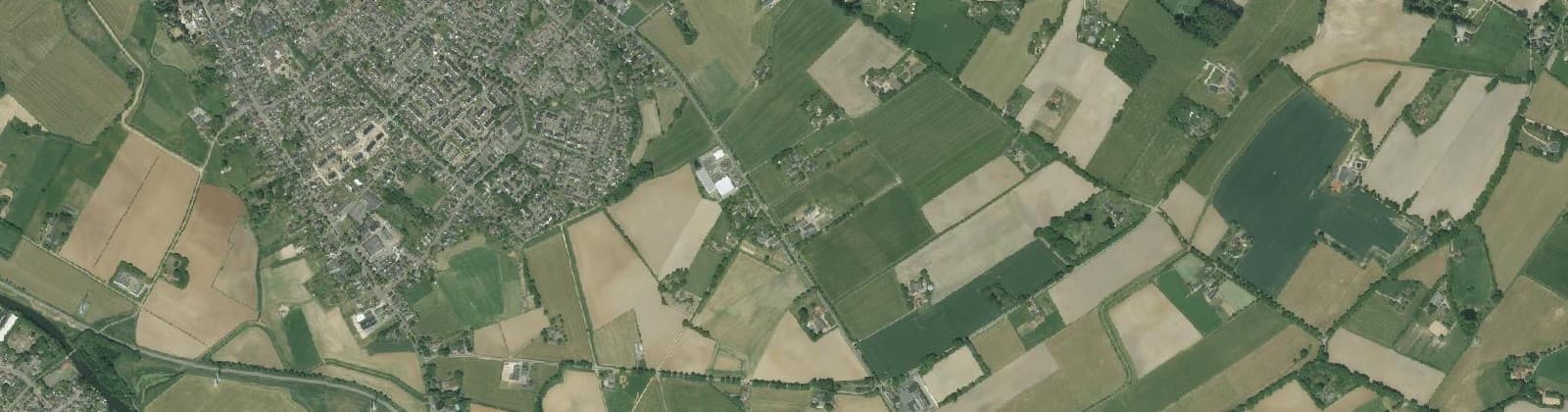 Luchtfoto van Verspreide huizen Silvolde