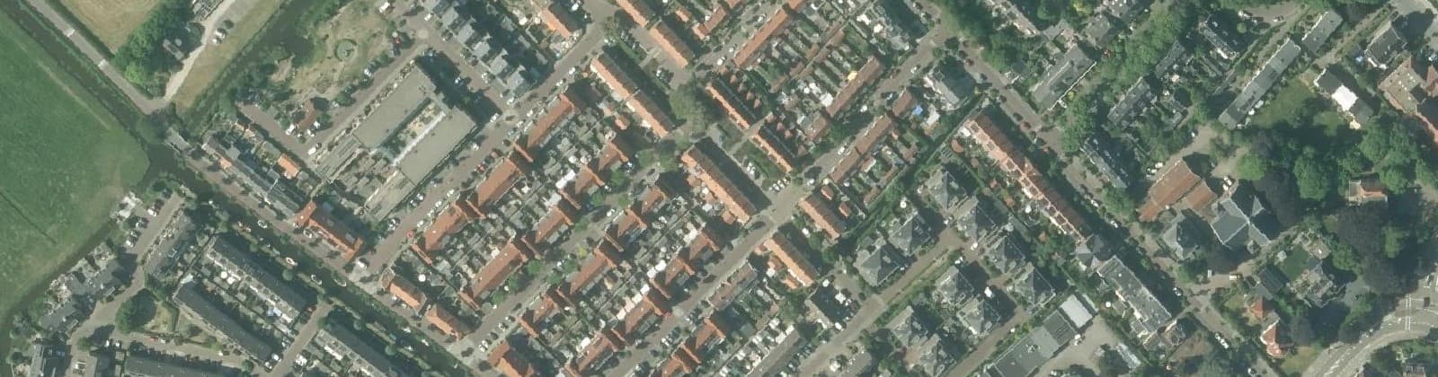 Luchtfoto van Oranjebuurt