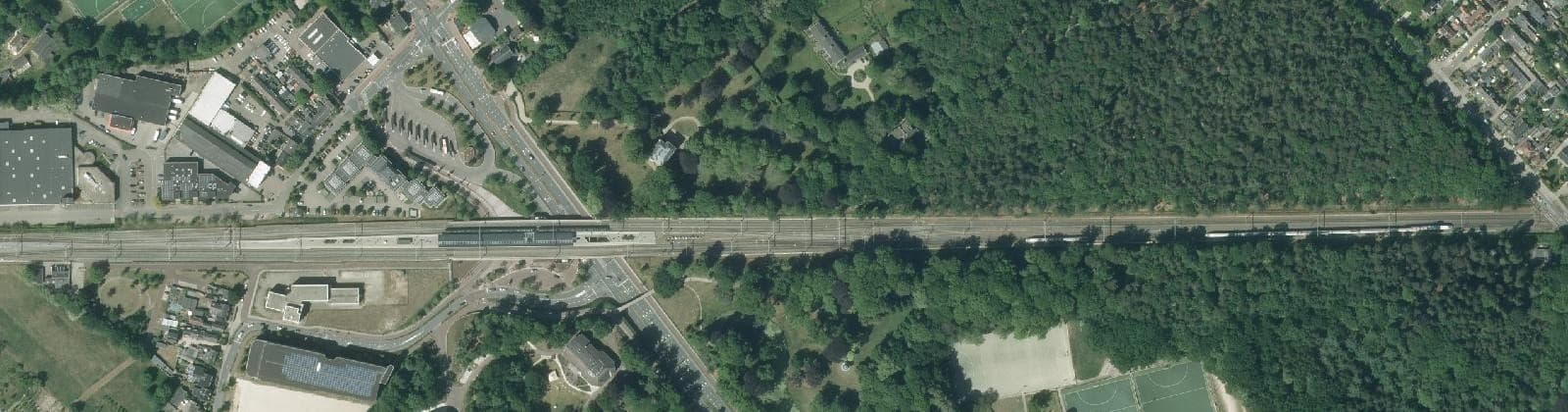 Luchtfoto van Driebergen - Stationsgebied