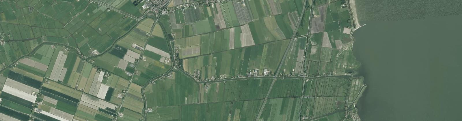 Luchtfoto van Oudendijk Verspreide huizen