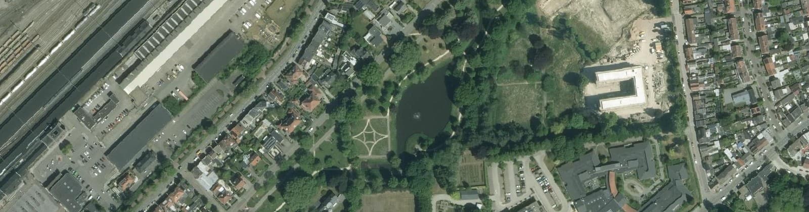 Luchtfoto van Parklaan-Hoogstraat