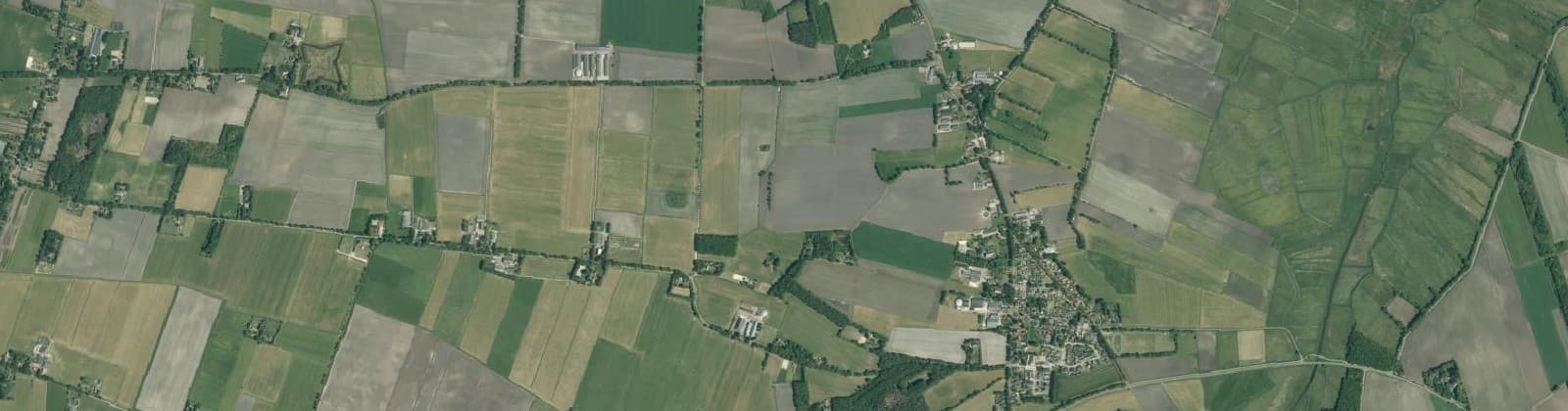 Luchtfoto van Verspreide huizen Een