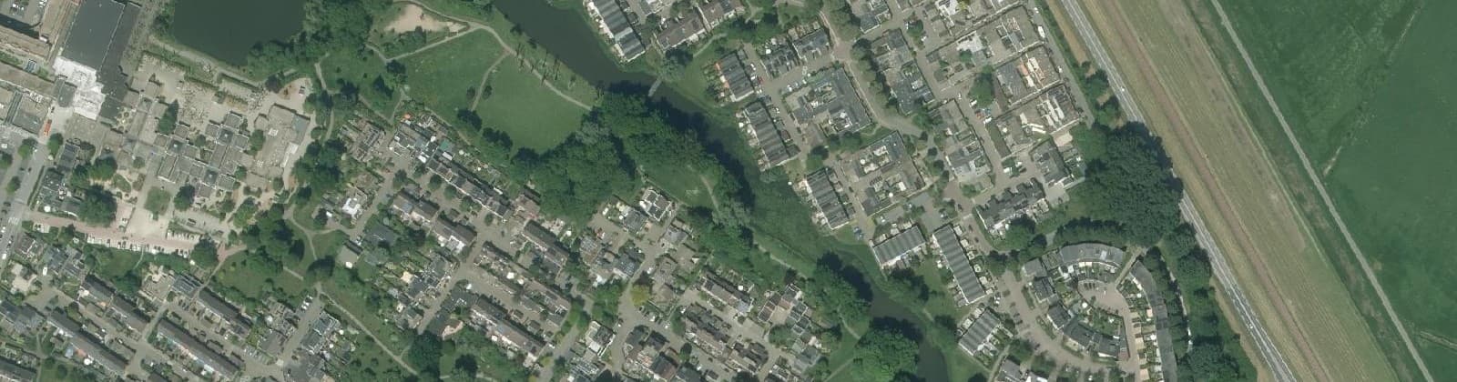 Luchtfoto van Zilverkamp 2e fase-Rietbaan