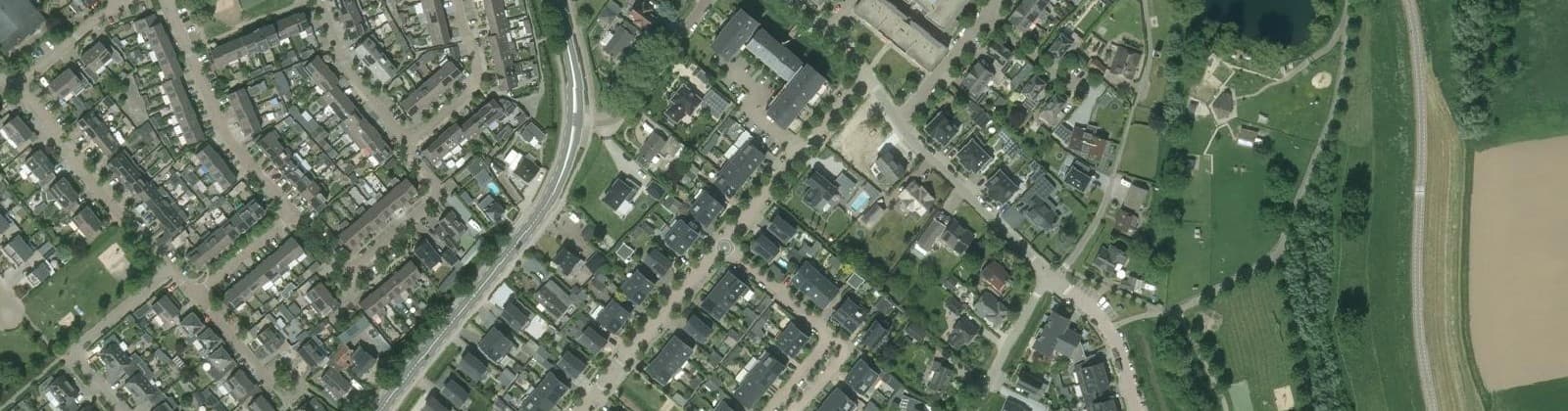 Luchtfoto van 't Kempke-Bloemstraat