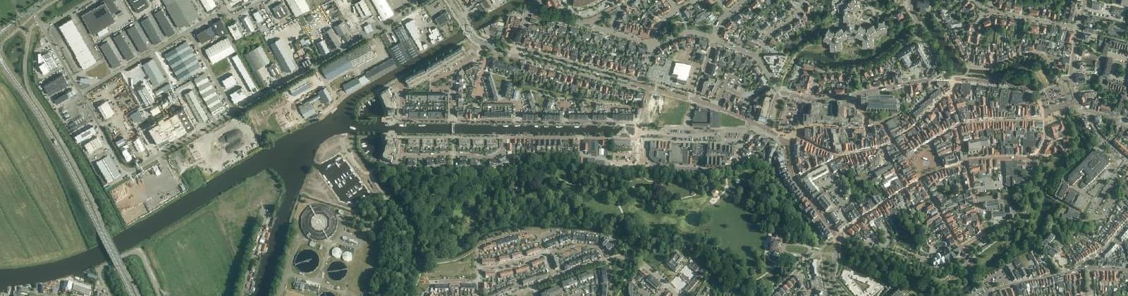 Luchtfoto van Steenwijkerdiep