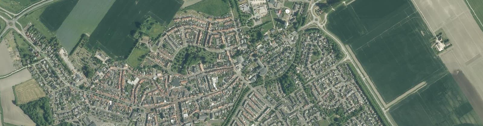 Luchtfoto van Oostburg