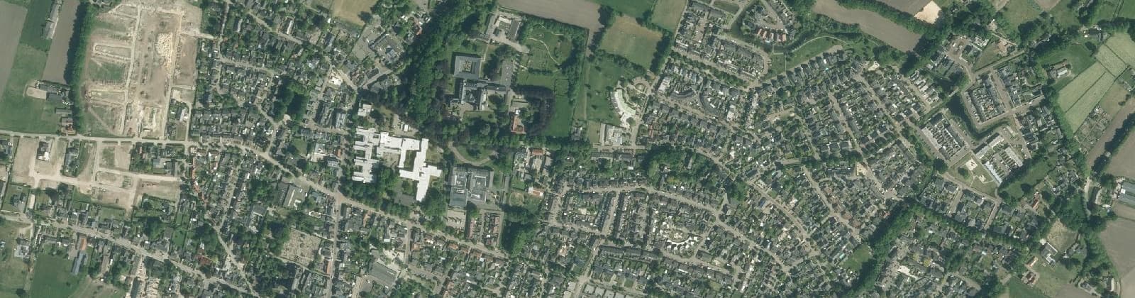 Luchtfoto van De abdij