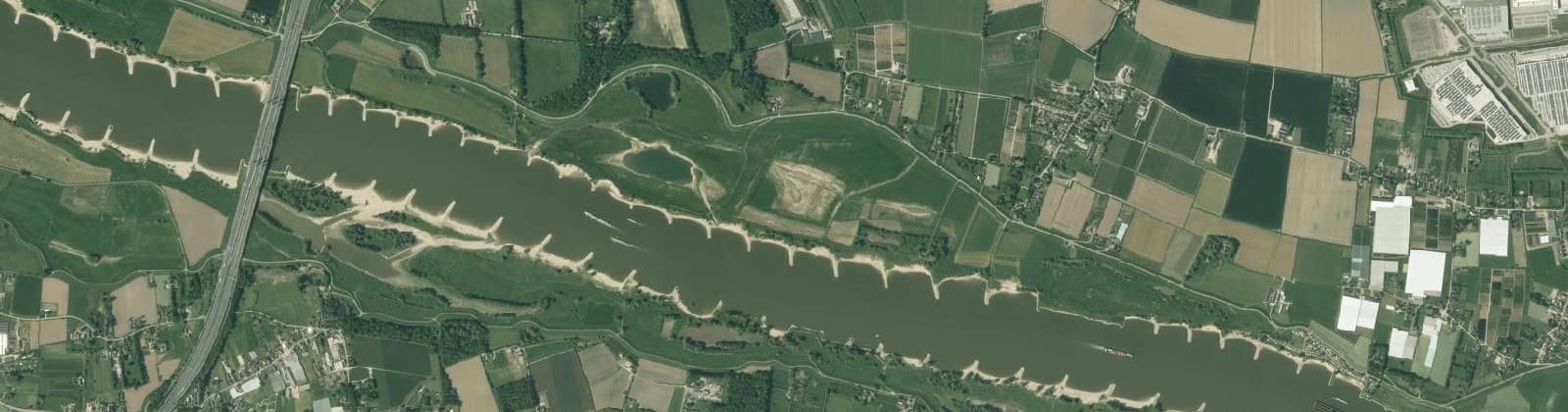 Luchtfoto van Uiterwaarden Loenense butenpolder