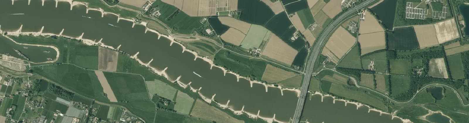 Luchtfoto van Uiterwaarden Andelst