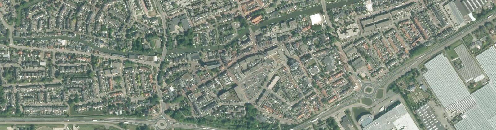 Luchtfoto van De Lier Centrumgebied