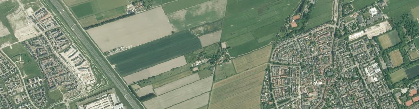 Luchtfoto van Verspreide huizen Dijkpolder