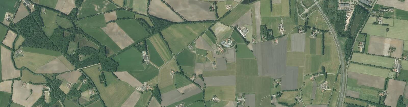 Luchtfoto van Verspreide huizen Hupsel-West