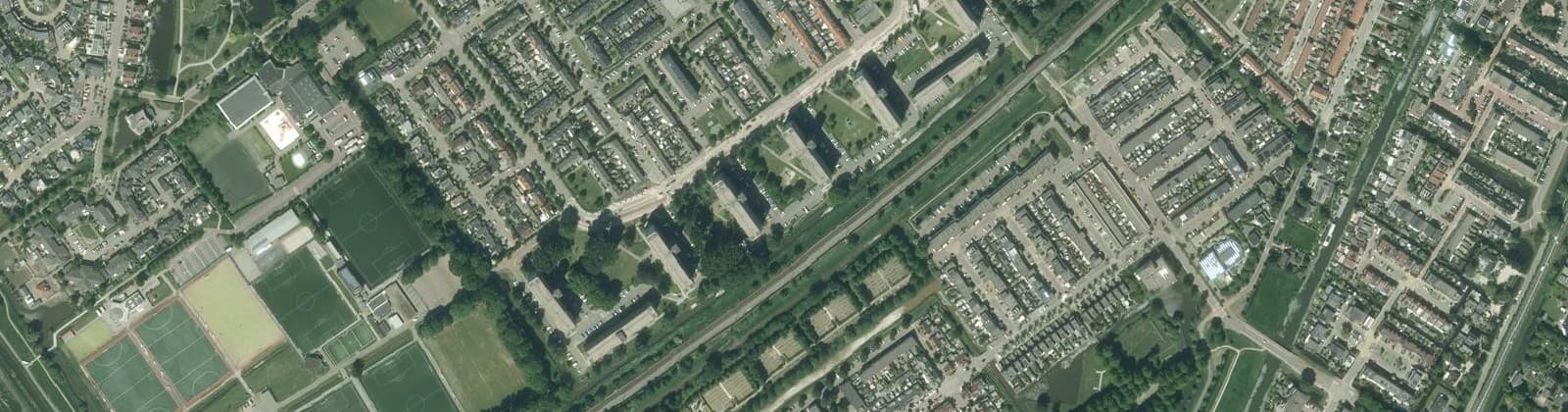 Luchtfoto van Bomenbuurt