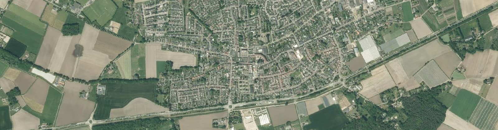 Luchtfoto van Maasbree-centrum