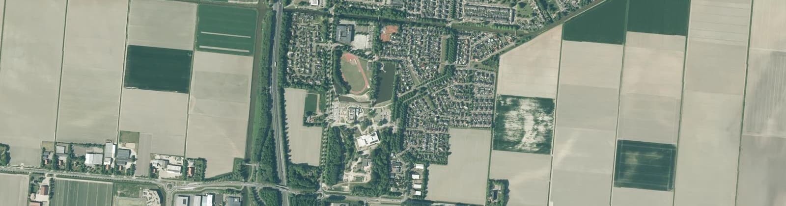 Luchtfoto van Oosterterp en Zuiderpark