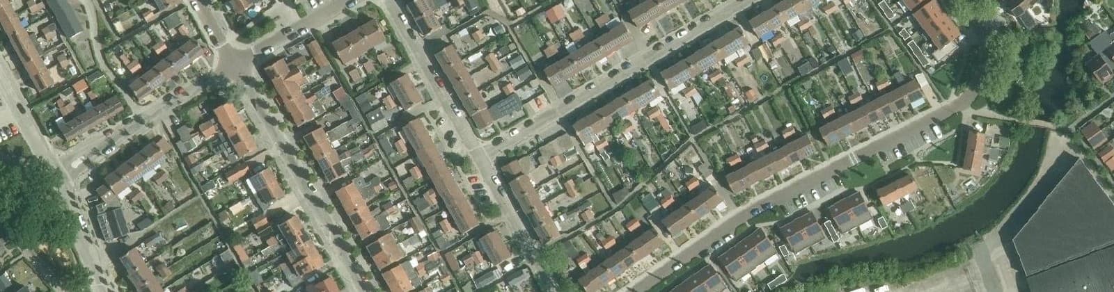 Luchtfoto van Middelharnis prinsenkwartier