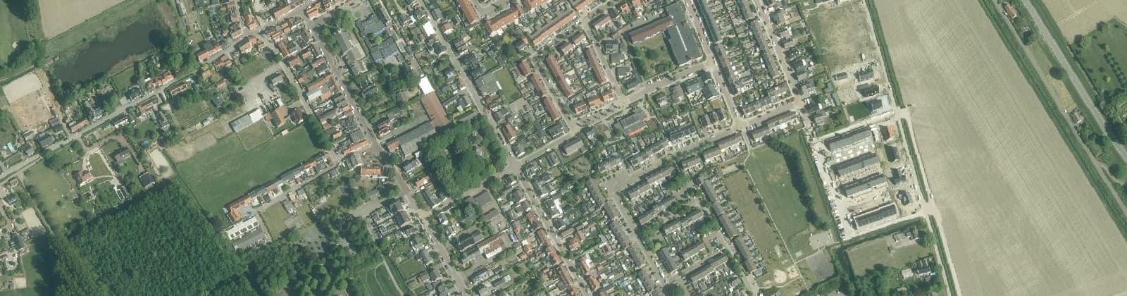 Luchtfoto van Melissant woonkern