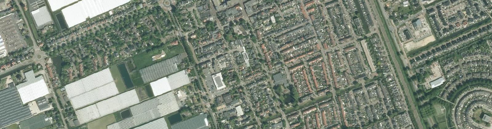 Luchtfoto van Pijnacker-Centrum/Dorp