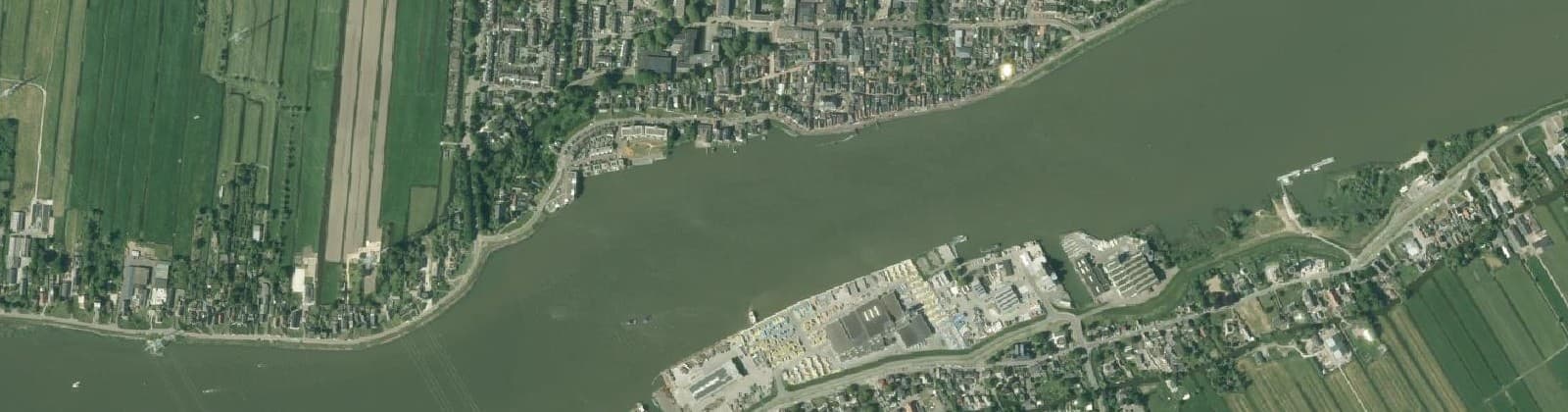 Luchtfoto van Voorstraat en Centrum