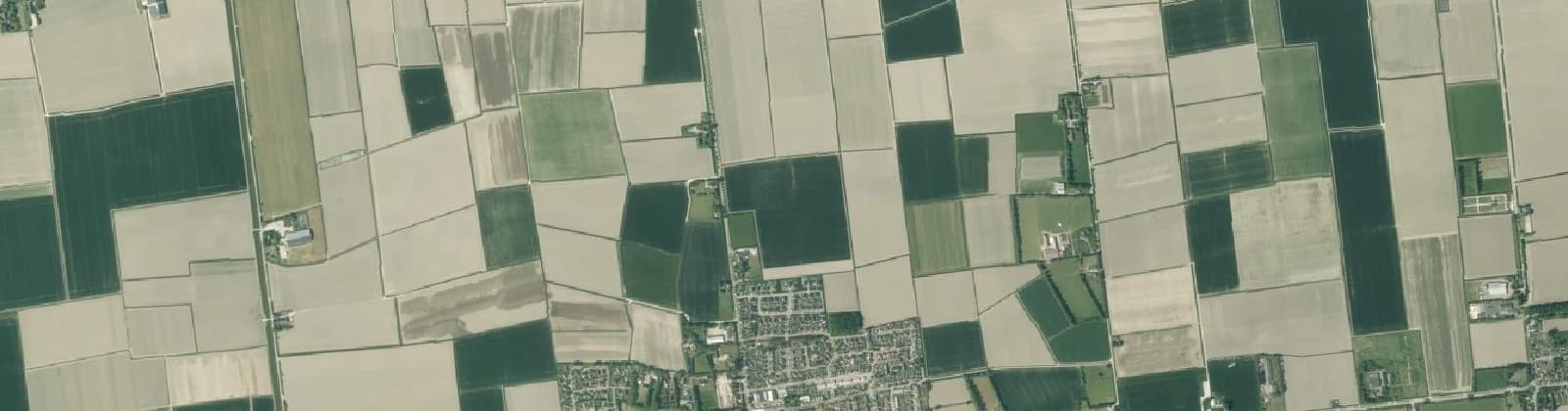 Luchtfoto van Buitengebied St.-Annaparochie