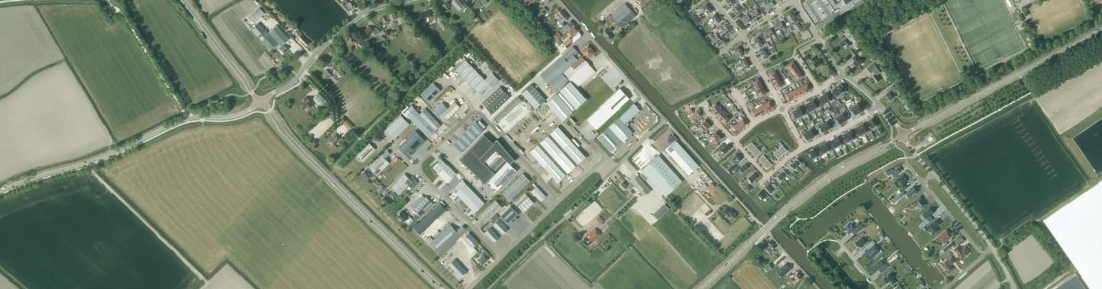 Luchtfoto van Berltsum Bedrijventerrein West