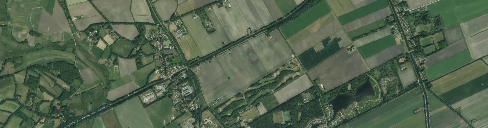 Luchtfoto van Verspreide huizen Bourtange