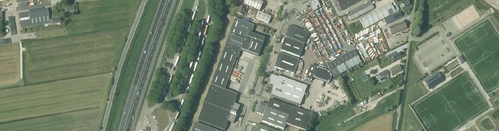 Luchtfoto van Meerkerk bedrijventerrein
