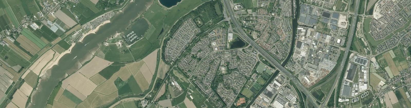 Luchtfoto van Vianen buitengebied noord