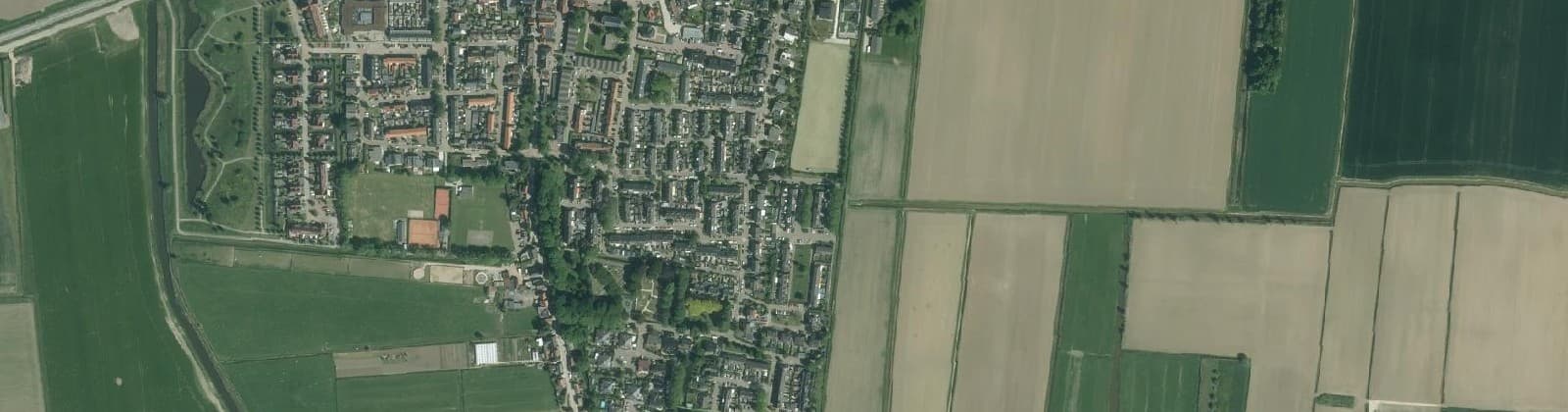Luchtfoto van Westmaas Woonkern