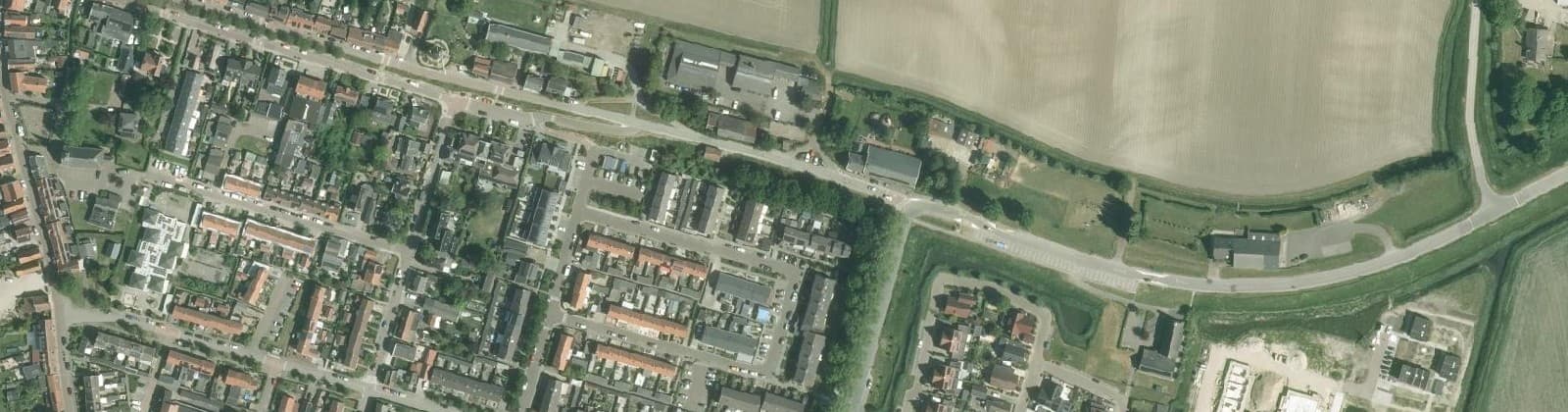 Luchtfoto van Goudswaard Woonkern