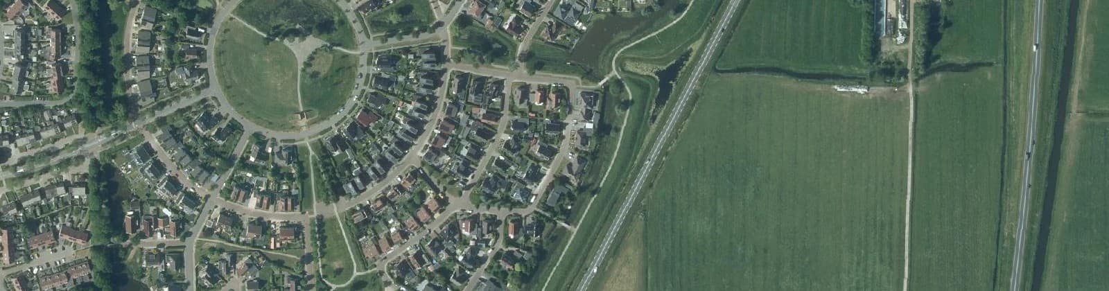 Luchtfoto van Dokkum Kooilanden