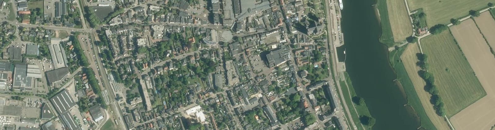 Luchtfoto van Cuijk kern