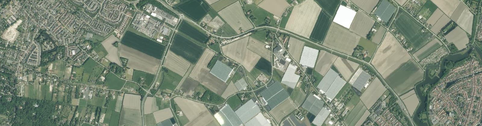 Luchtfoto van Verspreide huizen in het Oosten