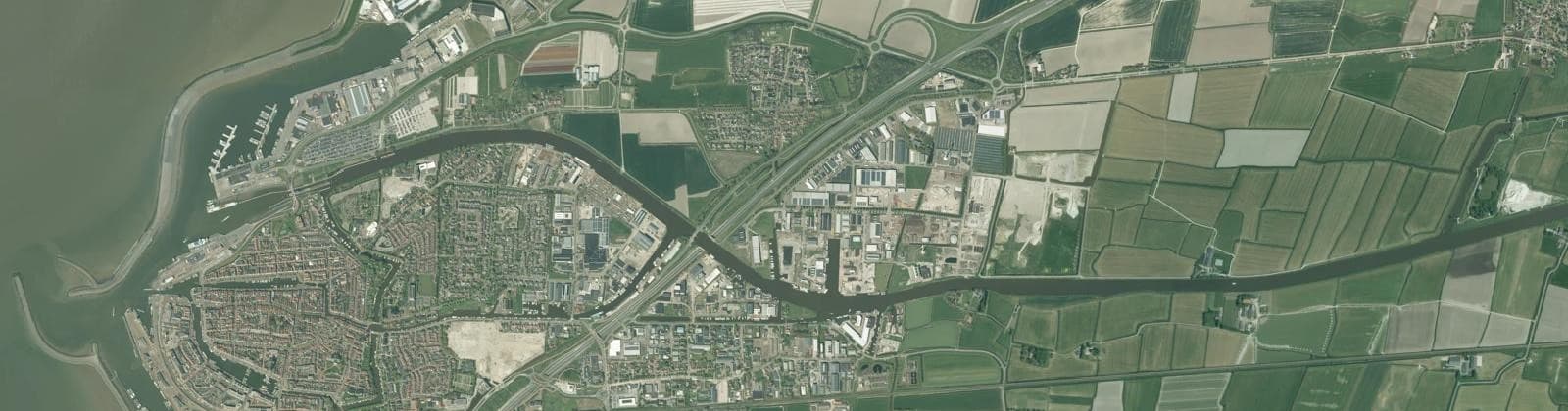Luchtfoto van Harlingen