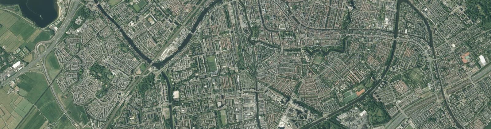 Luchtfoto van Leiden