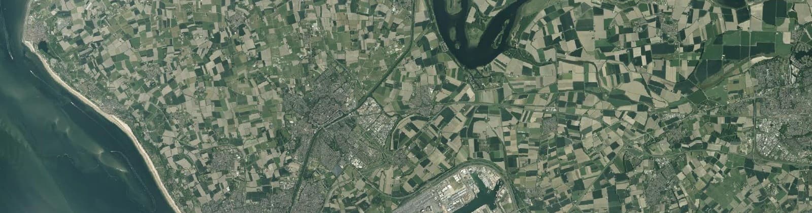 Luchtfoto van Middelburg (Z.)